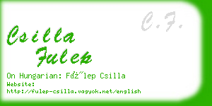 csilla fulep business card